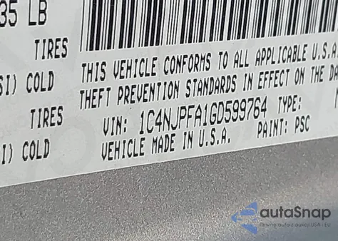 2016 Jeep Patriot Latitude from USA, damaged, VIN 1C4NJPFA1GD599764